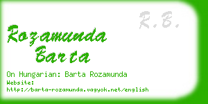 rozamunda barta business card
